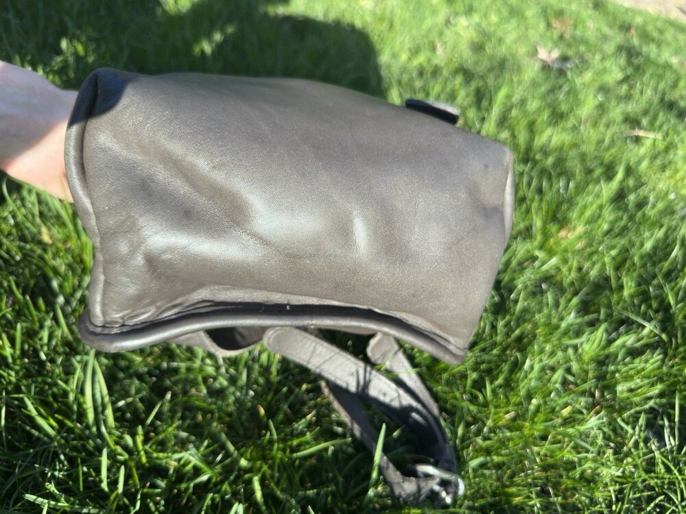 Vintage Coach Daypack 9960 Grey Leather Bag Nickel Hardware 90s Costa Rica - Picture 10 of 15